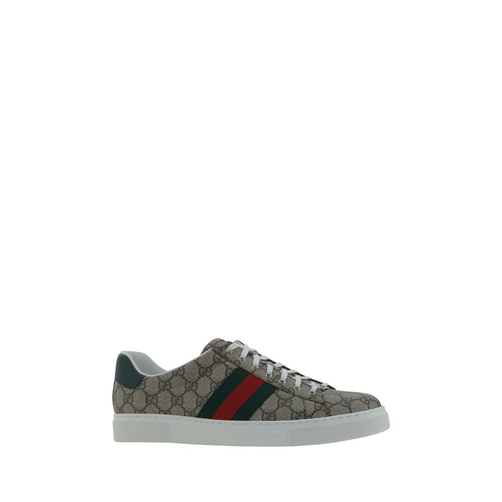 Gucci Beige Rubber Low Top Sneakers