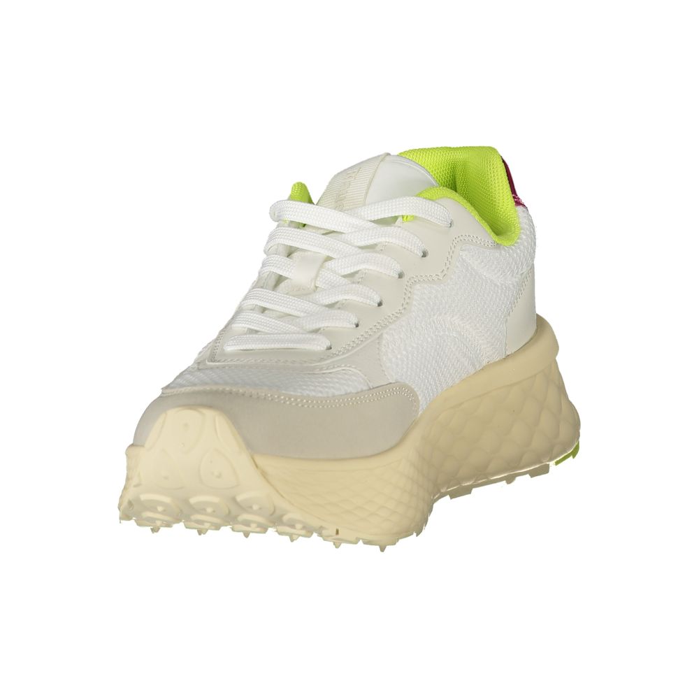 Blauer White Polyester Sneaker