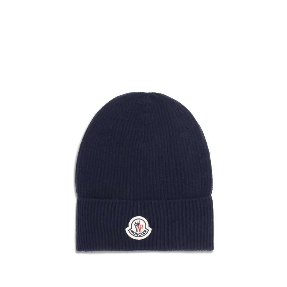 Moncler Blue Wool Beanie