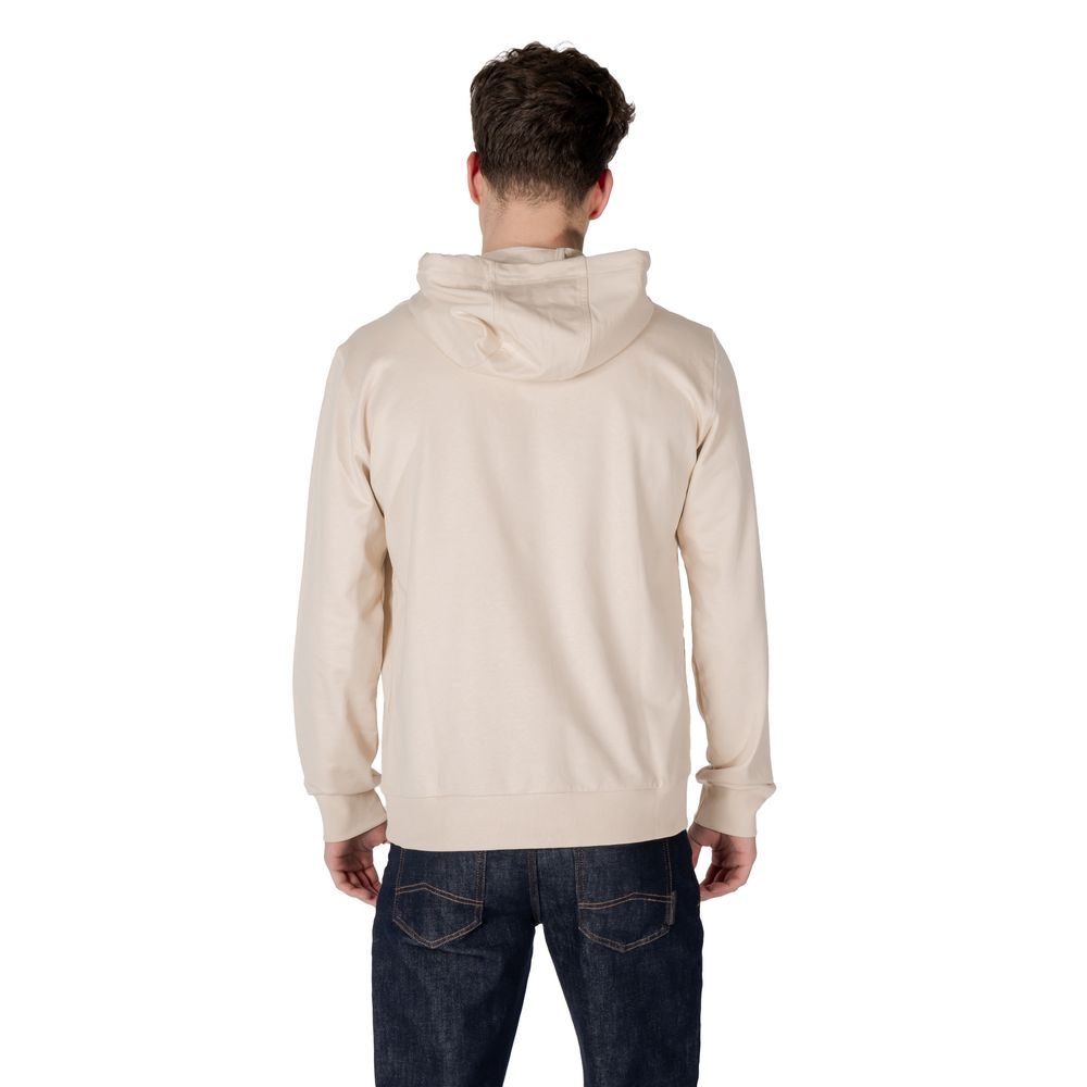 EA7 Emporio Armani Beige Cotton Hoodie