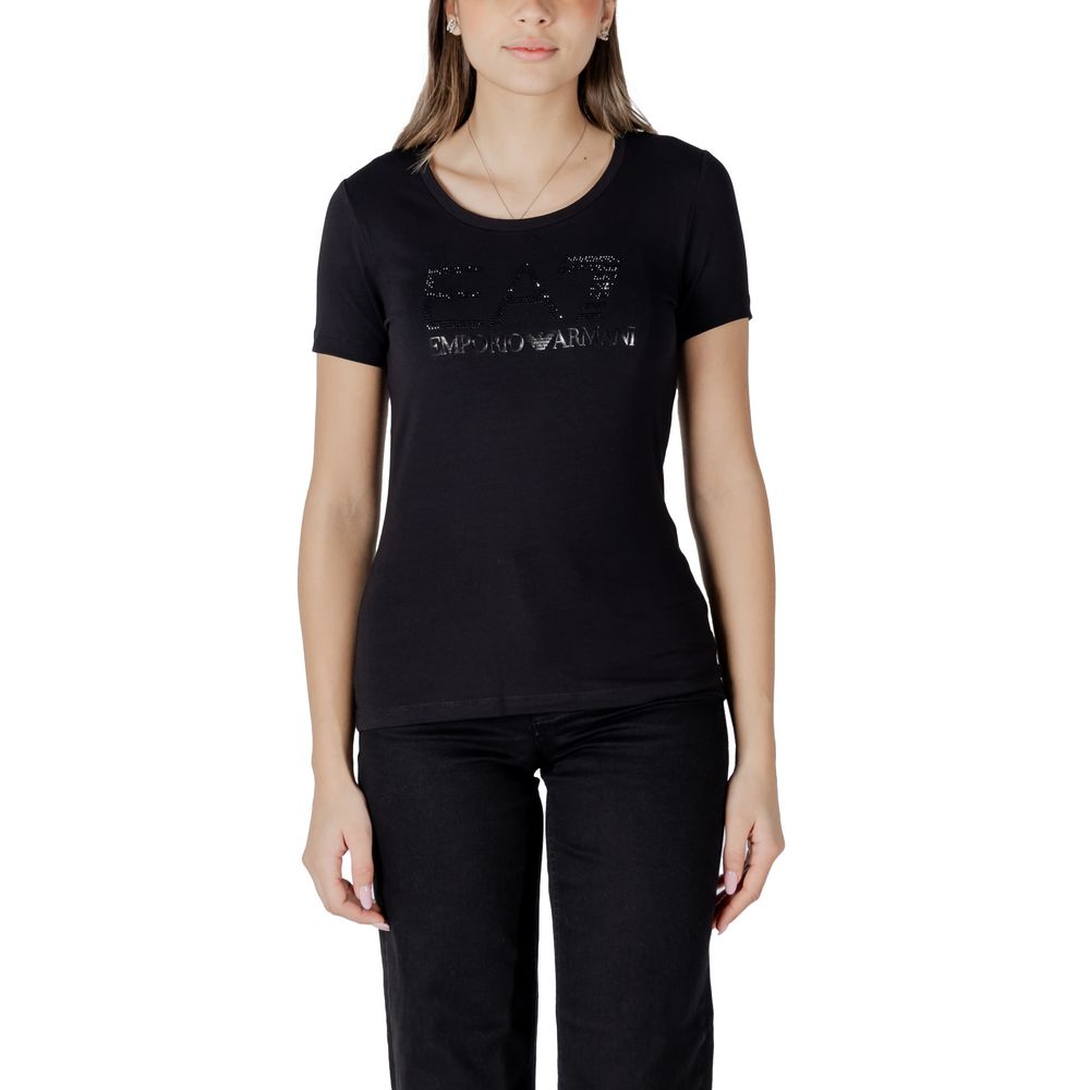 EA7 Emporio Armani Black Cotton T-Shirt