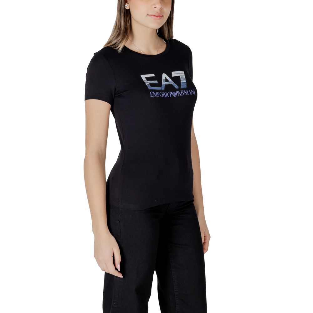 EA7 Emporio Armani Black Cotton T-Shirt