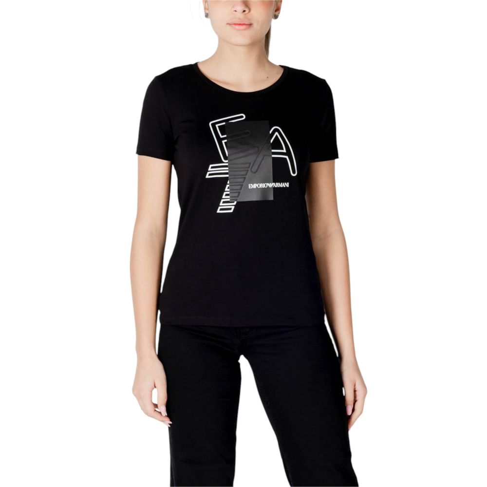 EA7 Emporio Armani Black Cotton T-Shirt