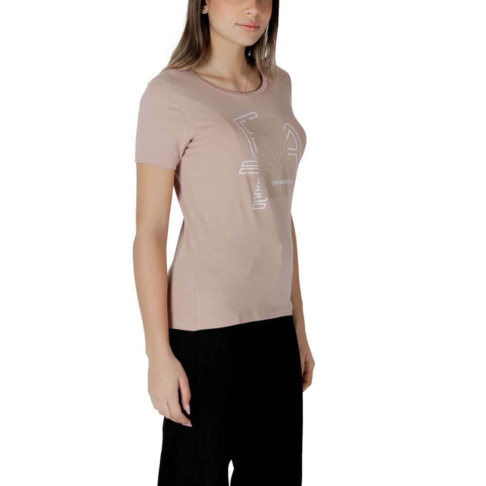 EA7 Emporio Armani Pink Cotton T-Shirt
