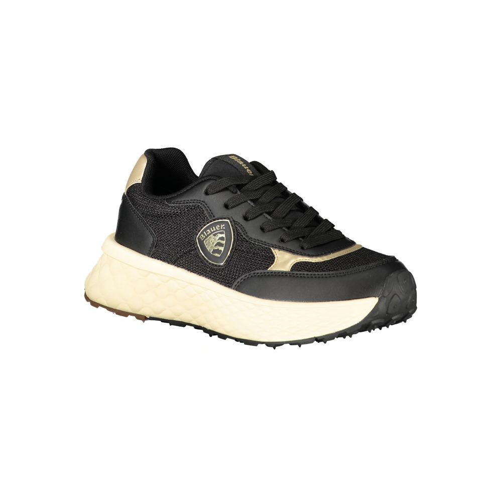 Blauer Black Leather Women Sneaker