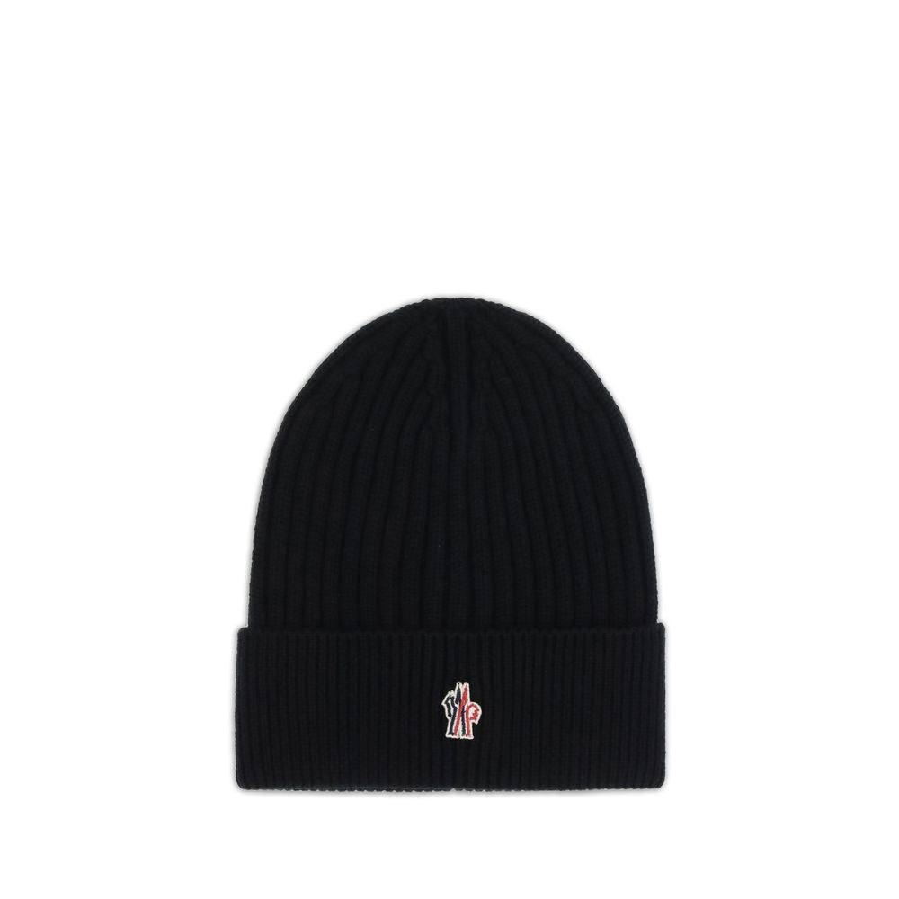 Moncler Grenoble Black Fleece Wool Beanie